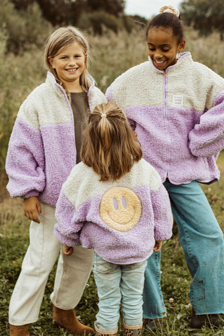 ella eLLa ブルゾン little teddy SMILEY JACKET - happy lilac | ella and rapha - antwerp