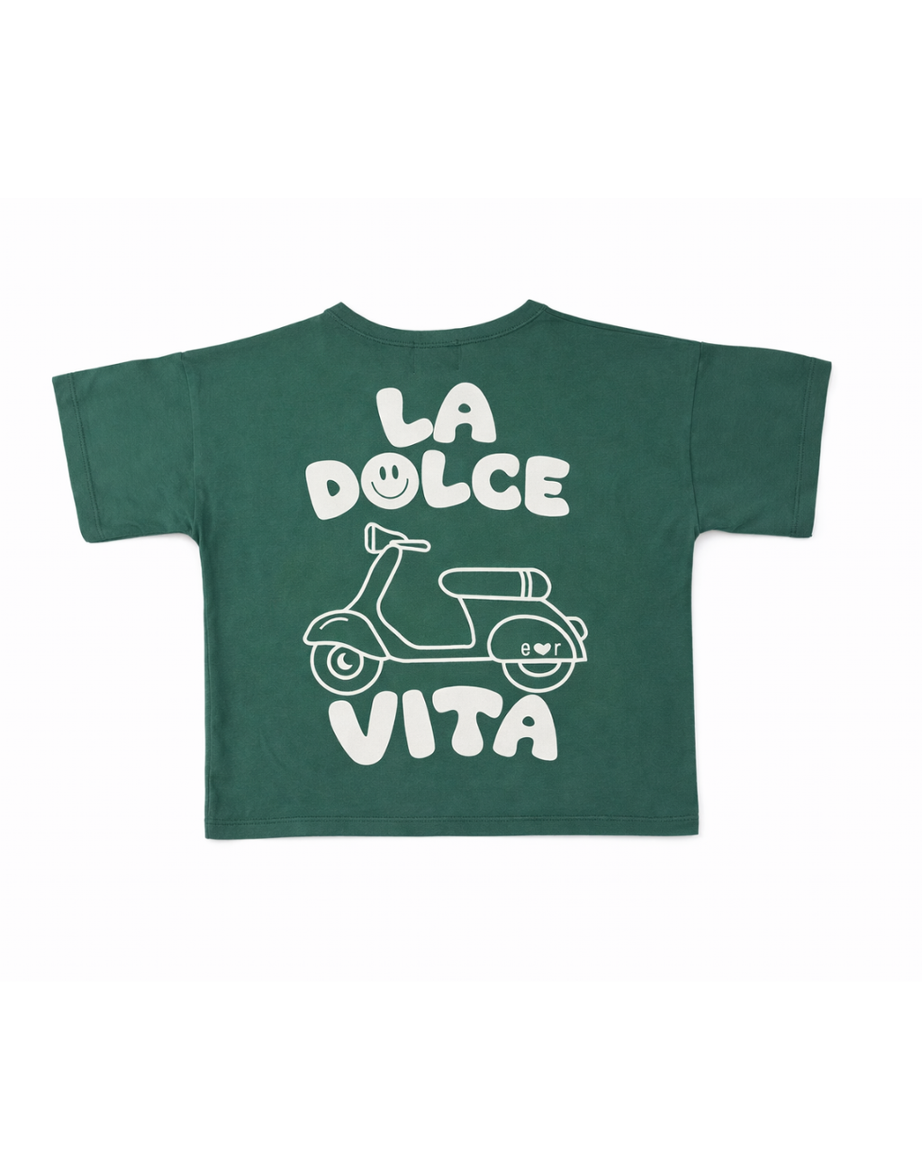 little green LA DOLCE VITA t-shirt loose fit