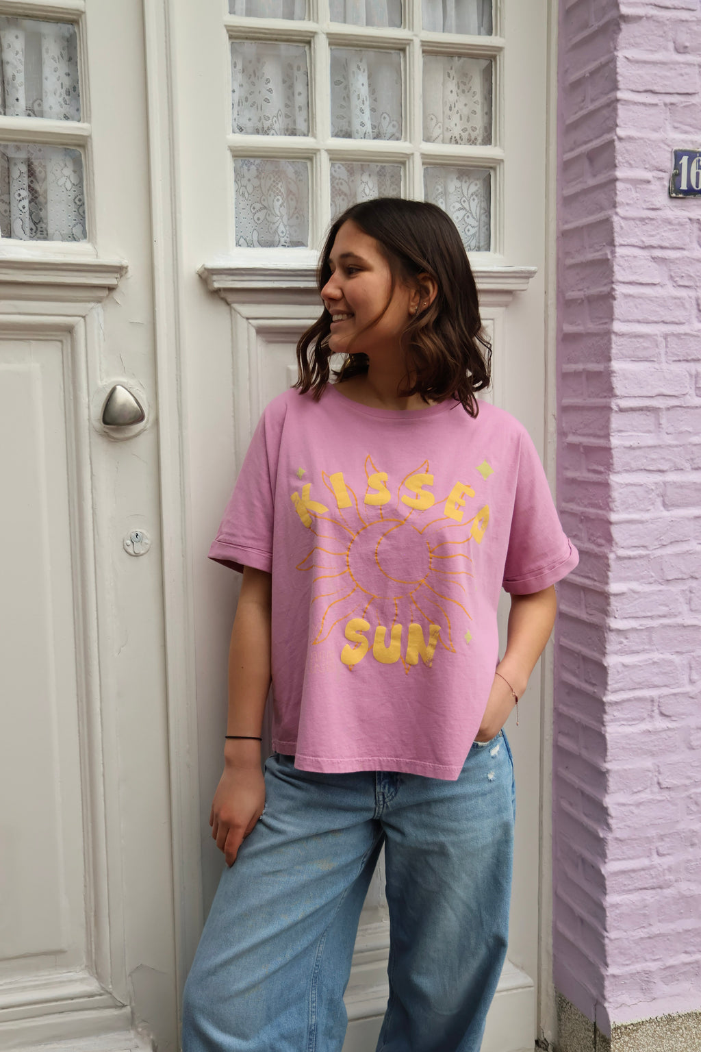pink KISSED BY THE SUN loose fit