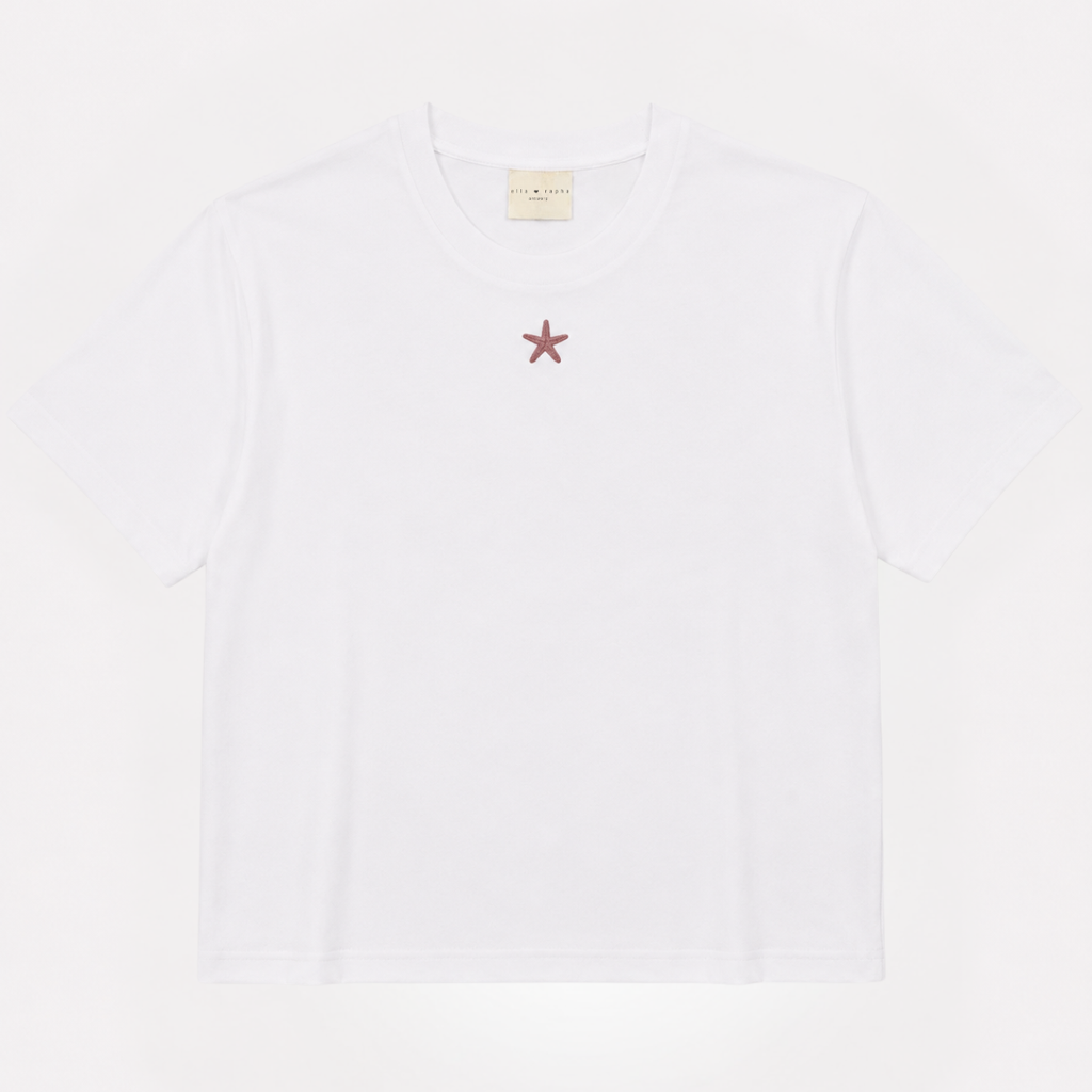 white STARFISH t-shirt loose fit