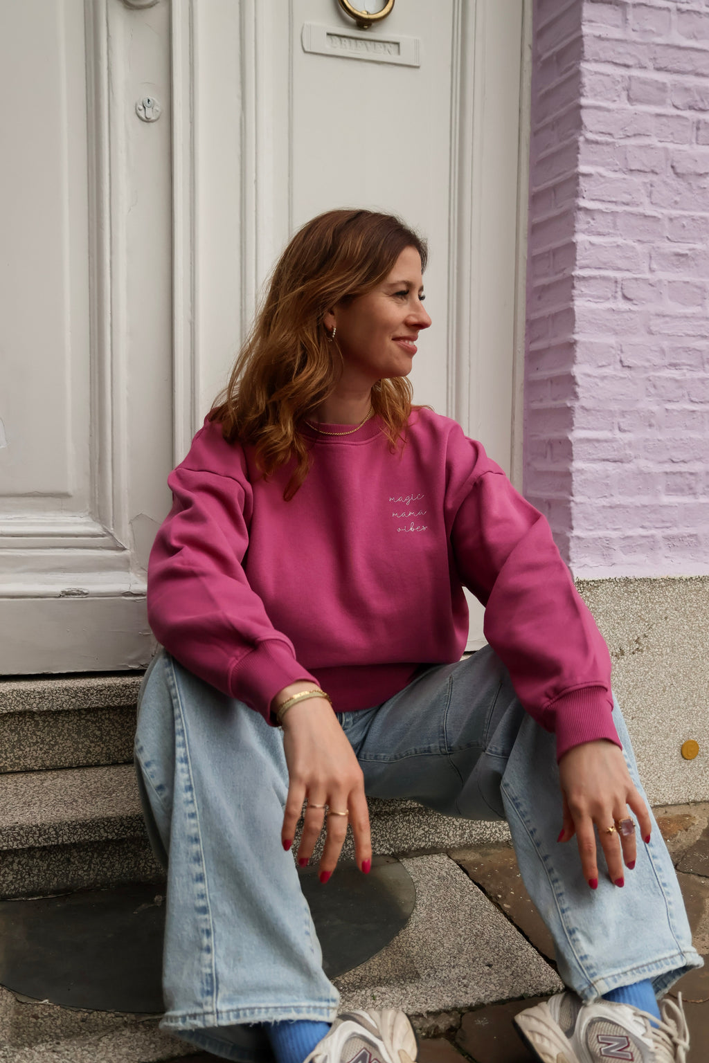 berry pink MAMA loose fit