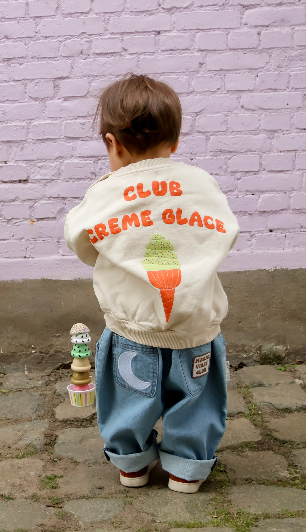 little CLUB CREME GLACE sweatshirt loose fit