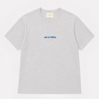 men grey OUT OF OFFICE embroidery t-shirt (loose fit)