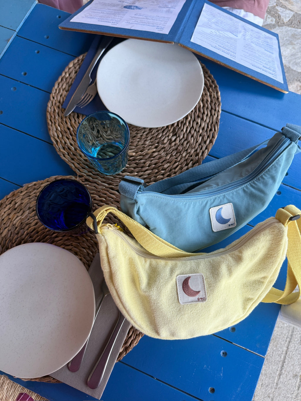 sky blue CROSSBODY bag