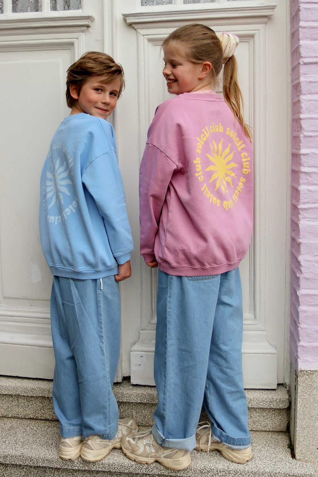 little pink CLUB SOLEIL sweatshirt loose fit