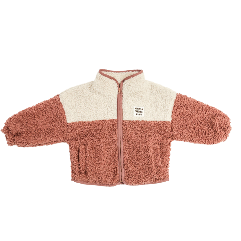 little teddy SMILEY JACKET soft rose