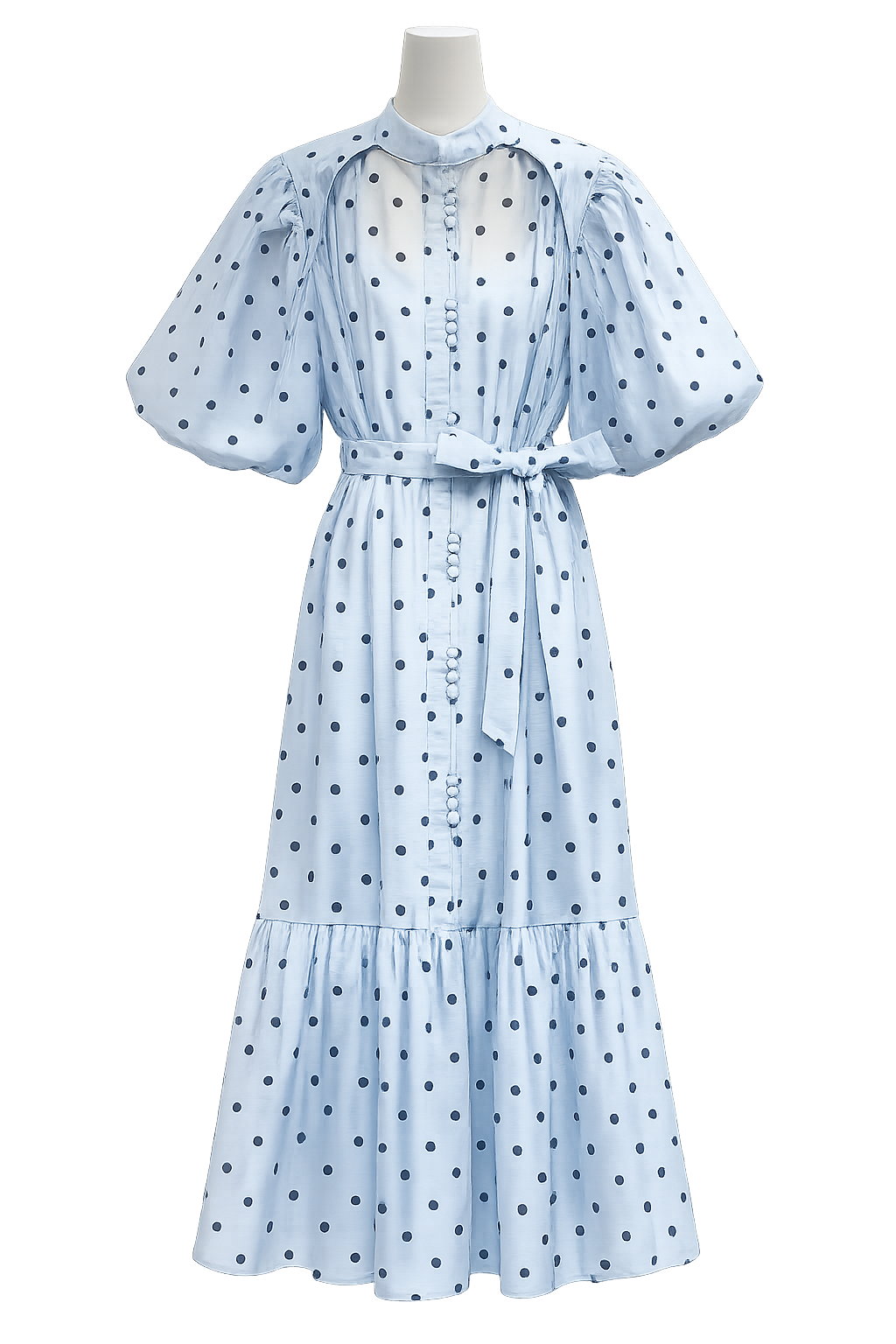 VALIE polka dress BLUE