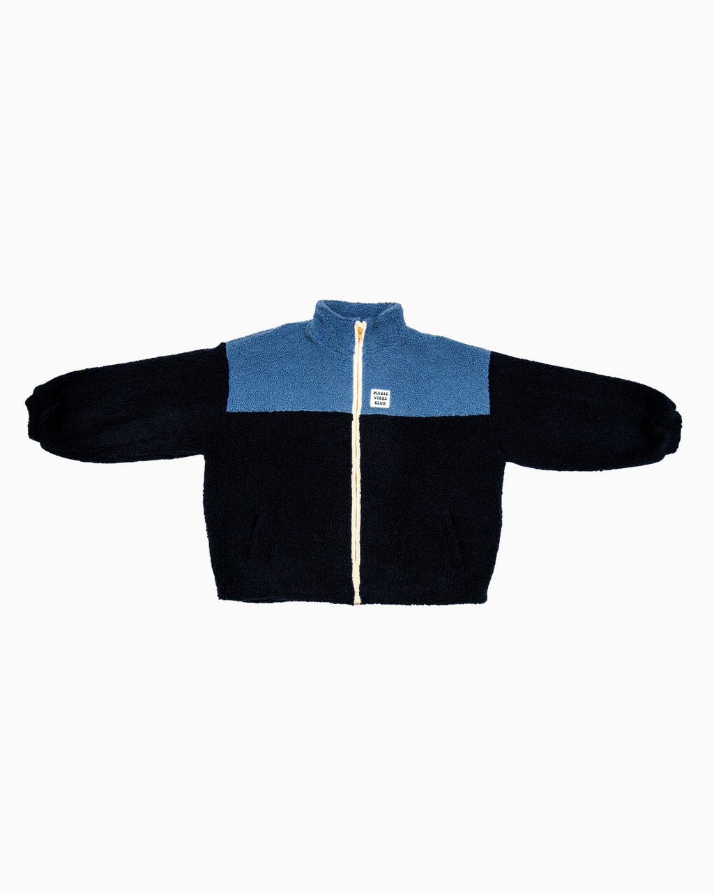 women teddy SMILEY JACKET bright blue