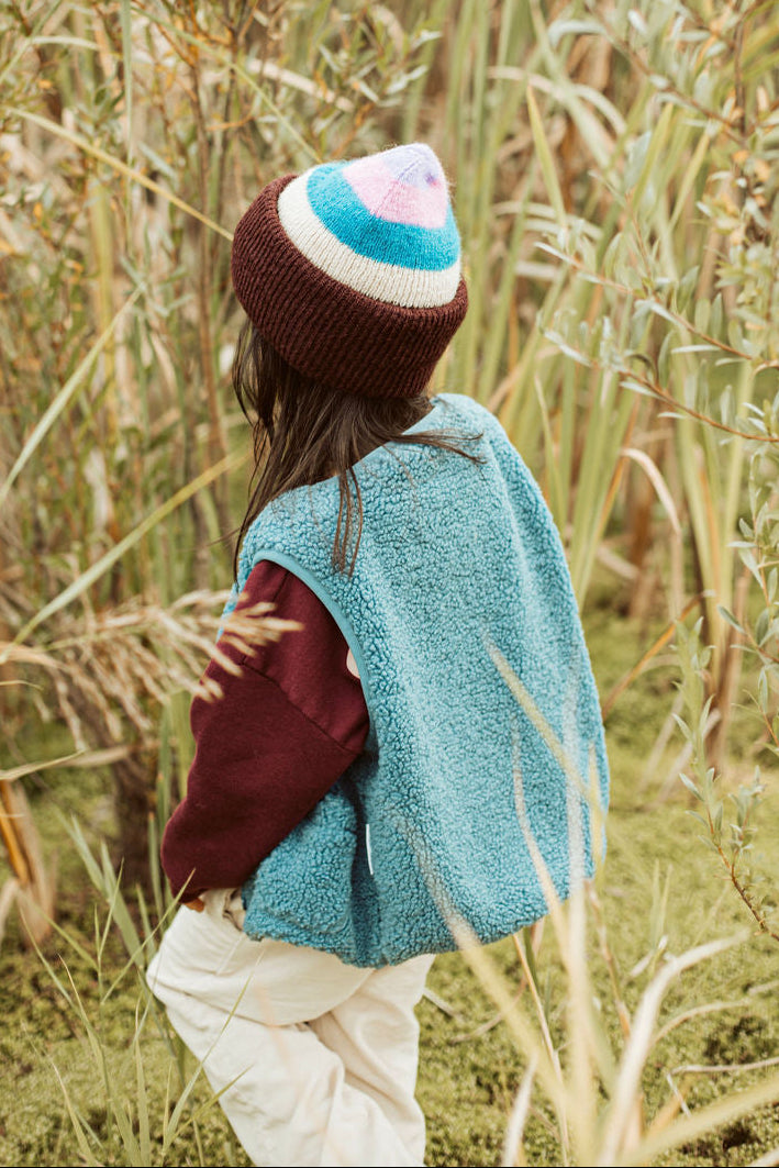 burgundy MULTICOLOR beanie KIDS