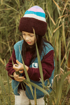 burgundy MULTICOLOR beanie KIDS
