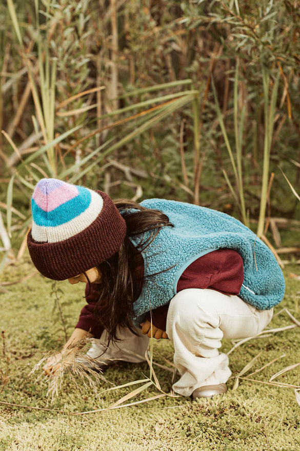 burgundy MULTICOLOR beanie KIDS