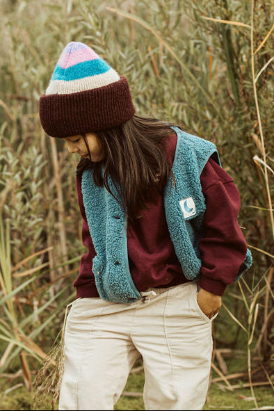 burgundy MULTICOLOR beanie KIDS