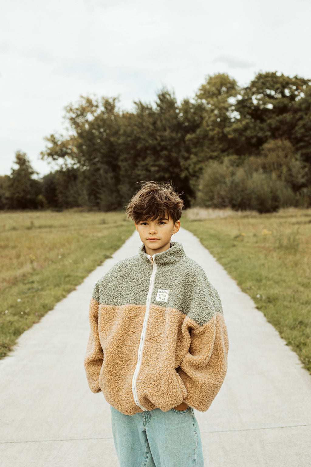 little teddy SUN JACKET soft green