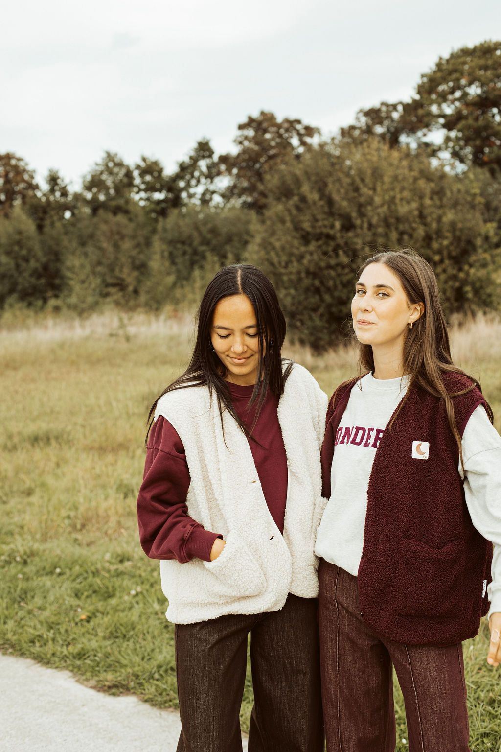 women sleeveless teddy VEST beige