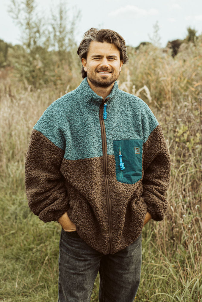 men teddy JACKET brown