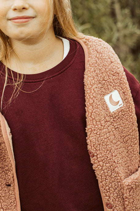 little sleeveless teddy VEST soft rose