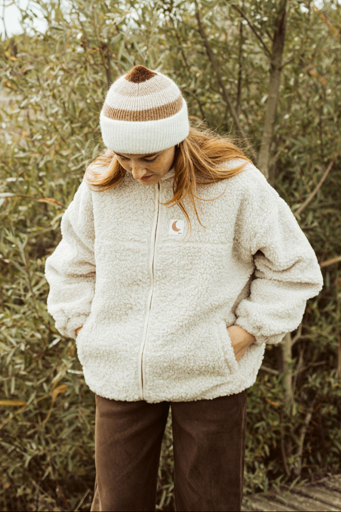 women teddy JACKET beige