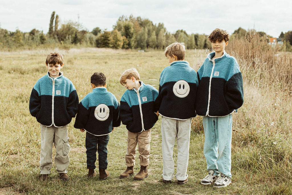 little teddy SMILEY JACKET bright blue