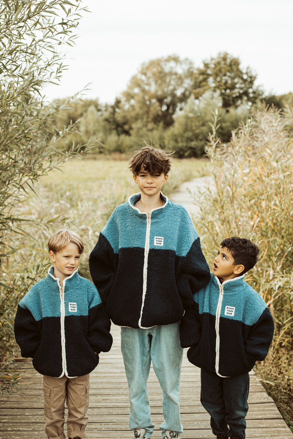 little teddy SMILEY JACKET bright blue