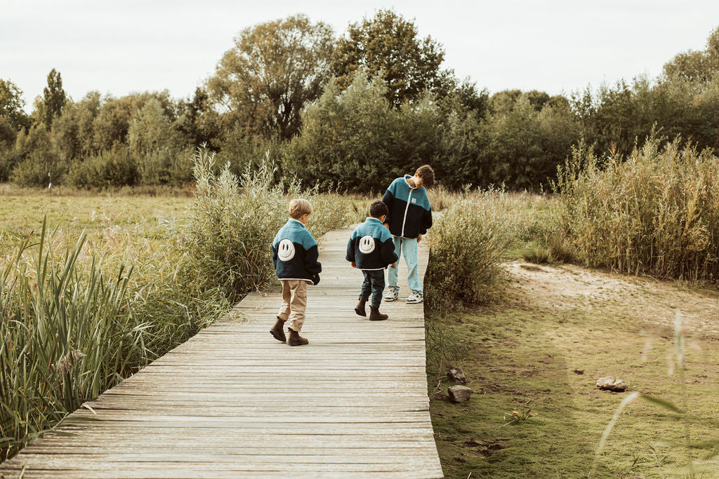 little teddy SMILEY JACKET bright blue