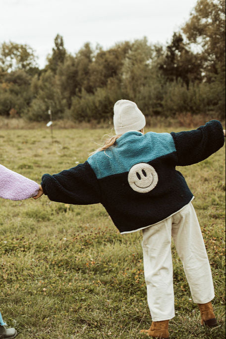 little teddy SMILEY JACKET bright blue
