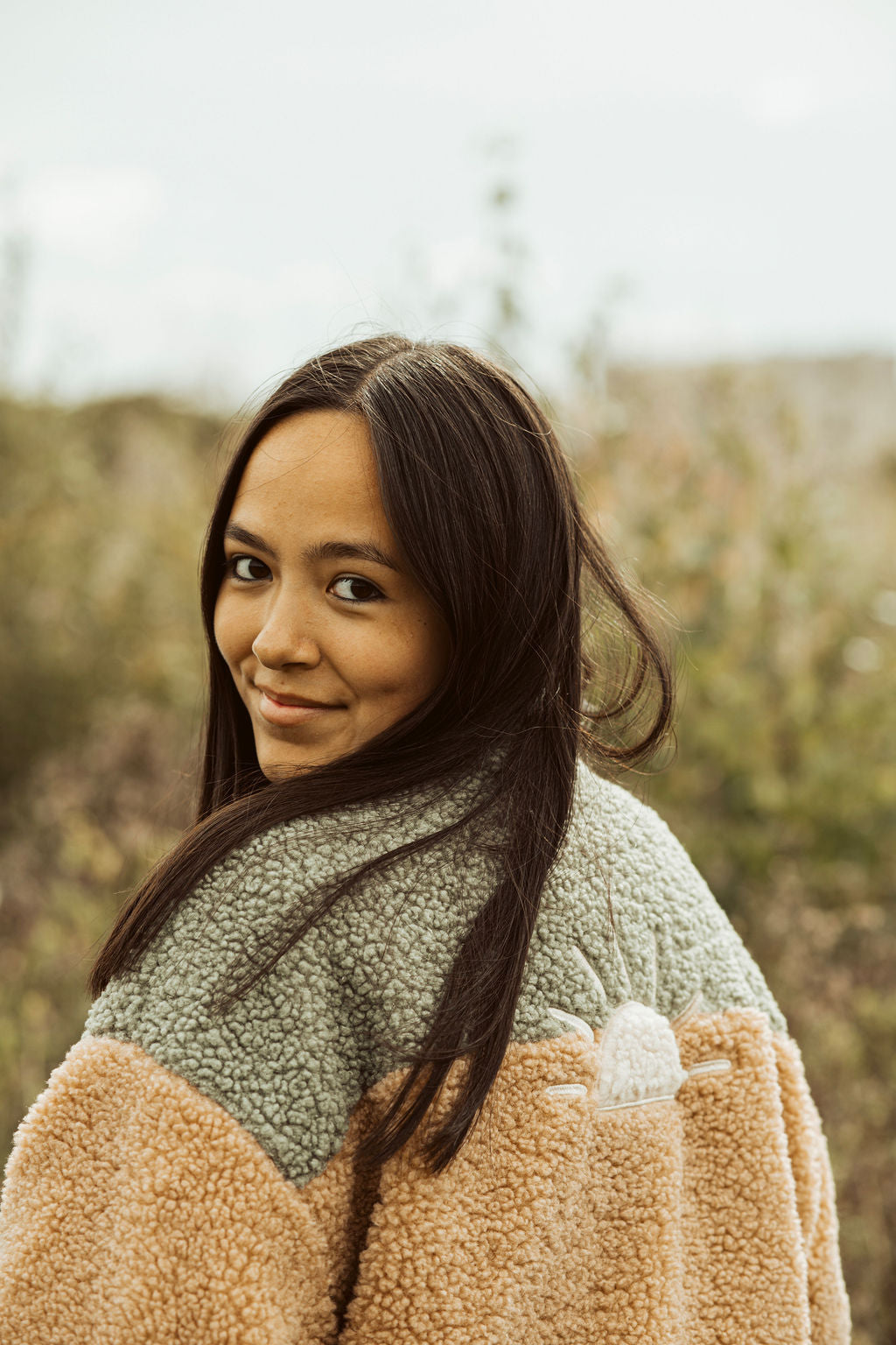 women teddy SUN JACKET soft green