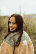 women teddy SUN JACKET soft green