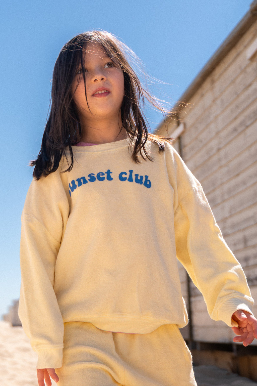 little terry SUNSET CLUB sweatshirt loose fit