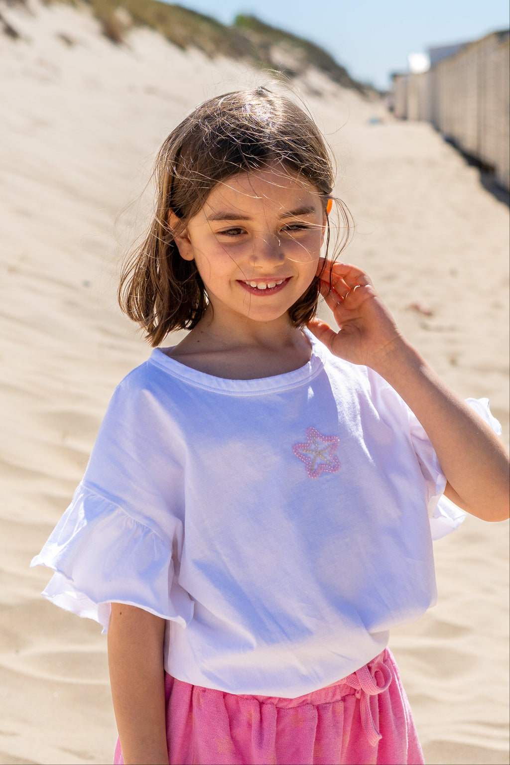 little STARFISH t-shirt white loose fit