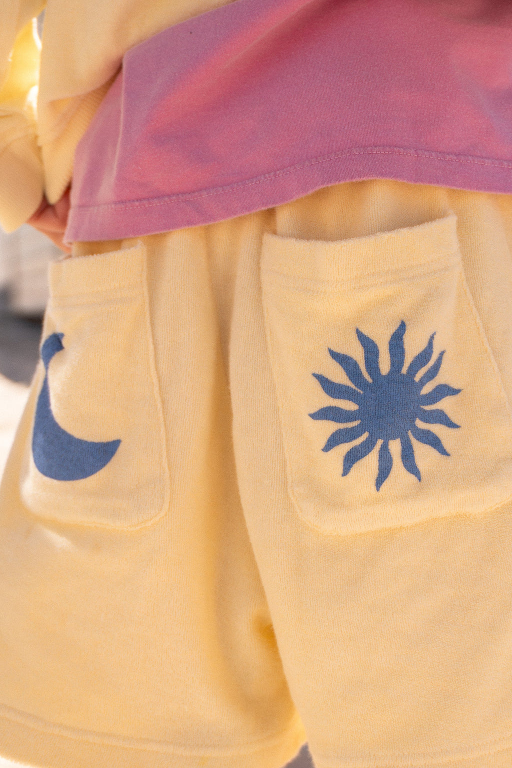little terry SHORTS butter yellow