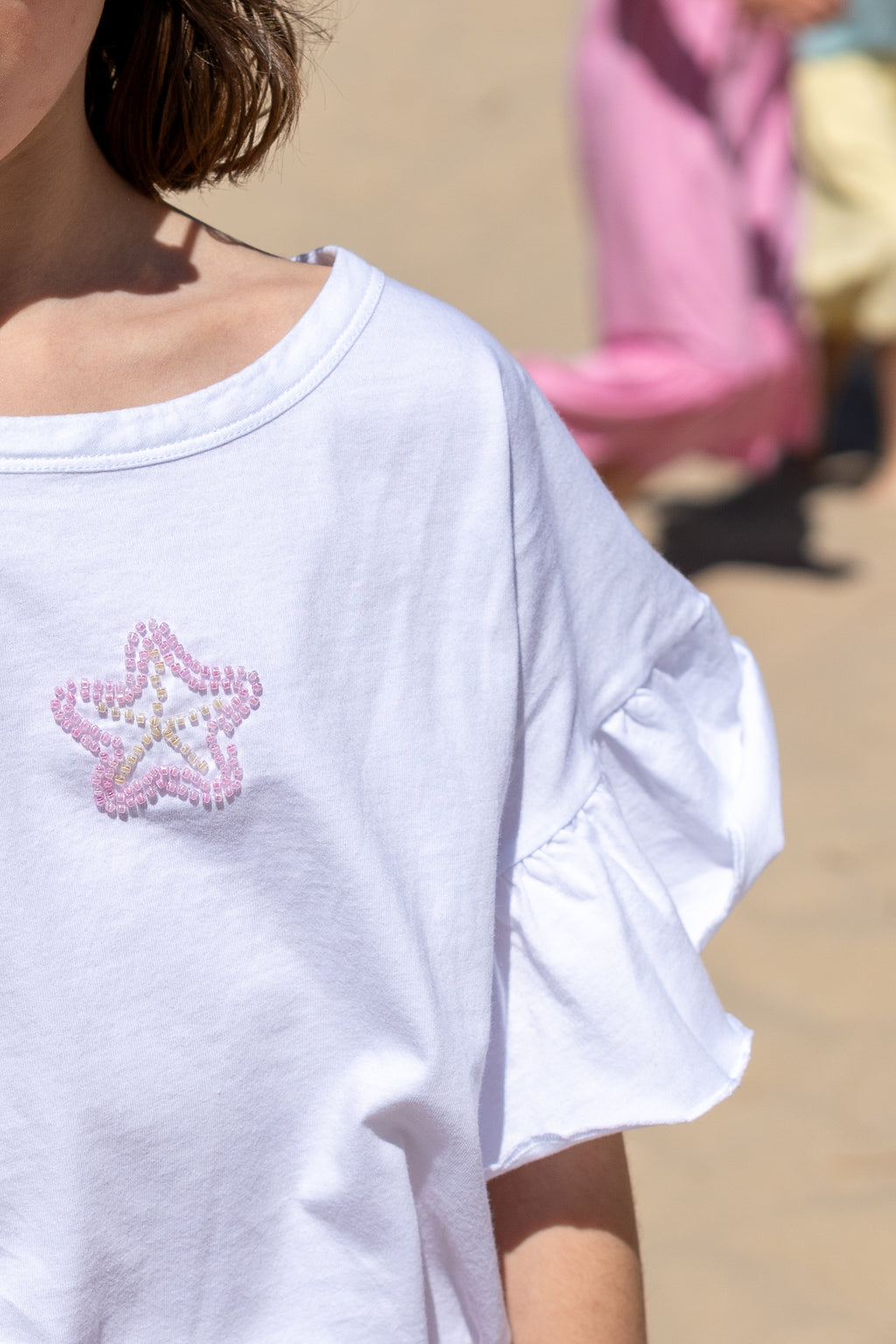 little STARFISH t-shirt white loose fit