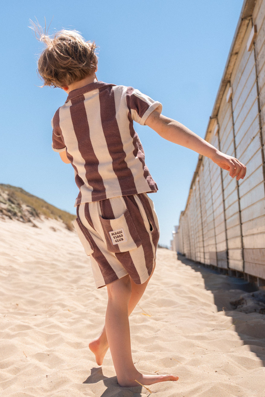 little terry SHIRT brown stripes