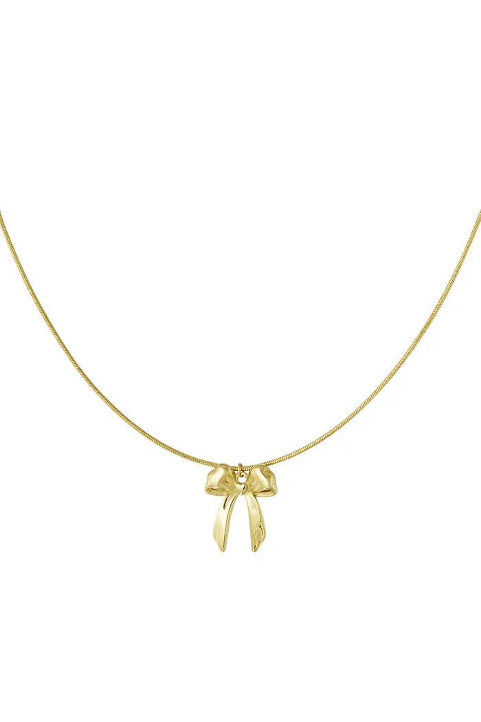elongated bow NECKLACE