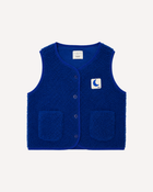 little sleeveless teddy VEST santorini blue