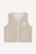 little sleeveless teddy VEST beige