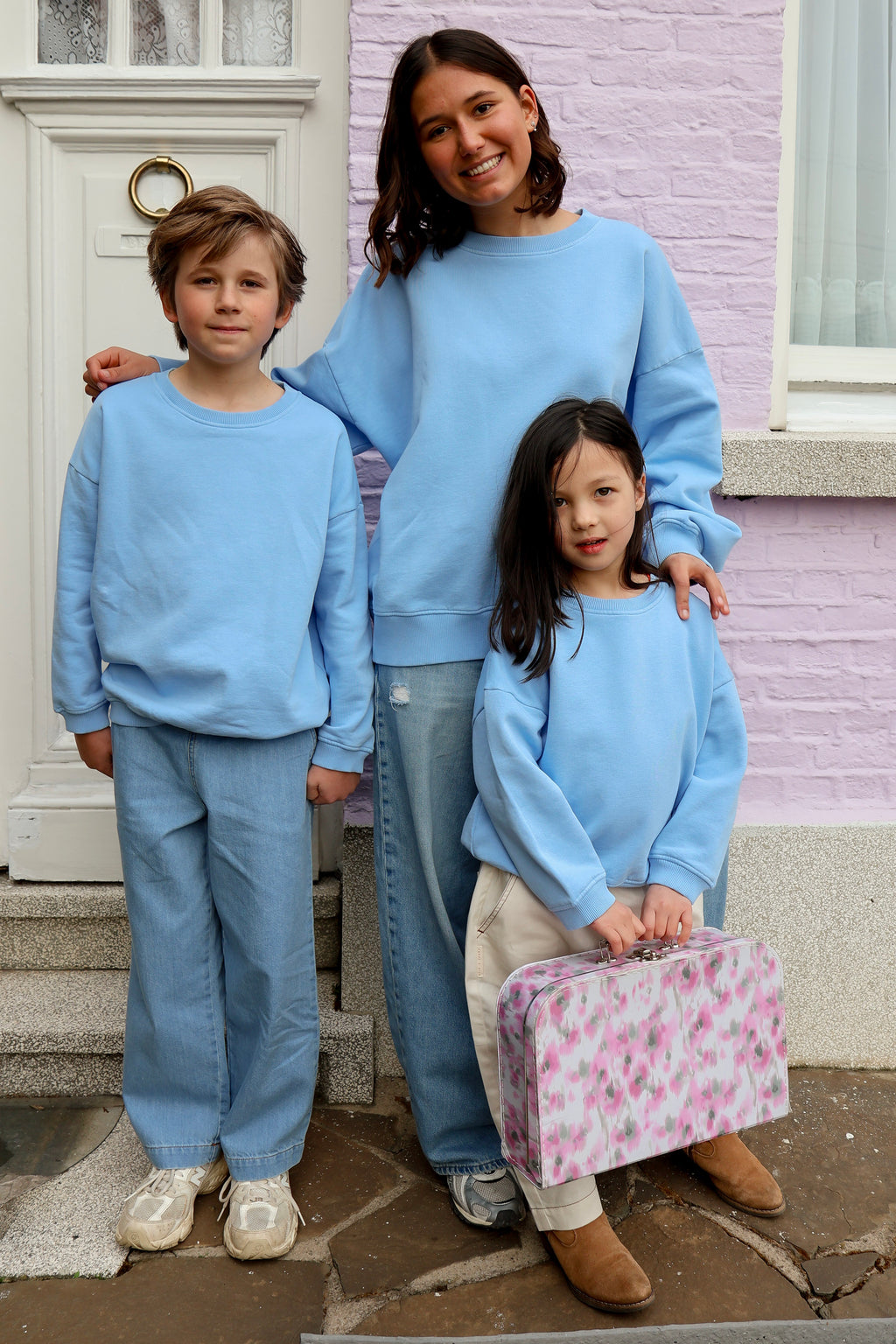 light blue CLUB SOLEIL SUN sweatshirt loose fit