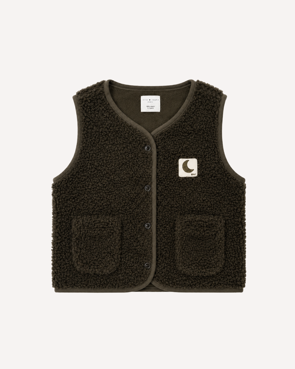 little sleeveless teddy VEST khaki