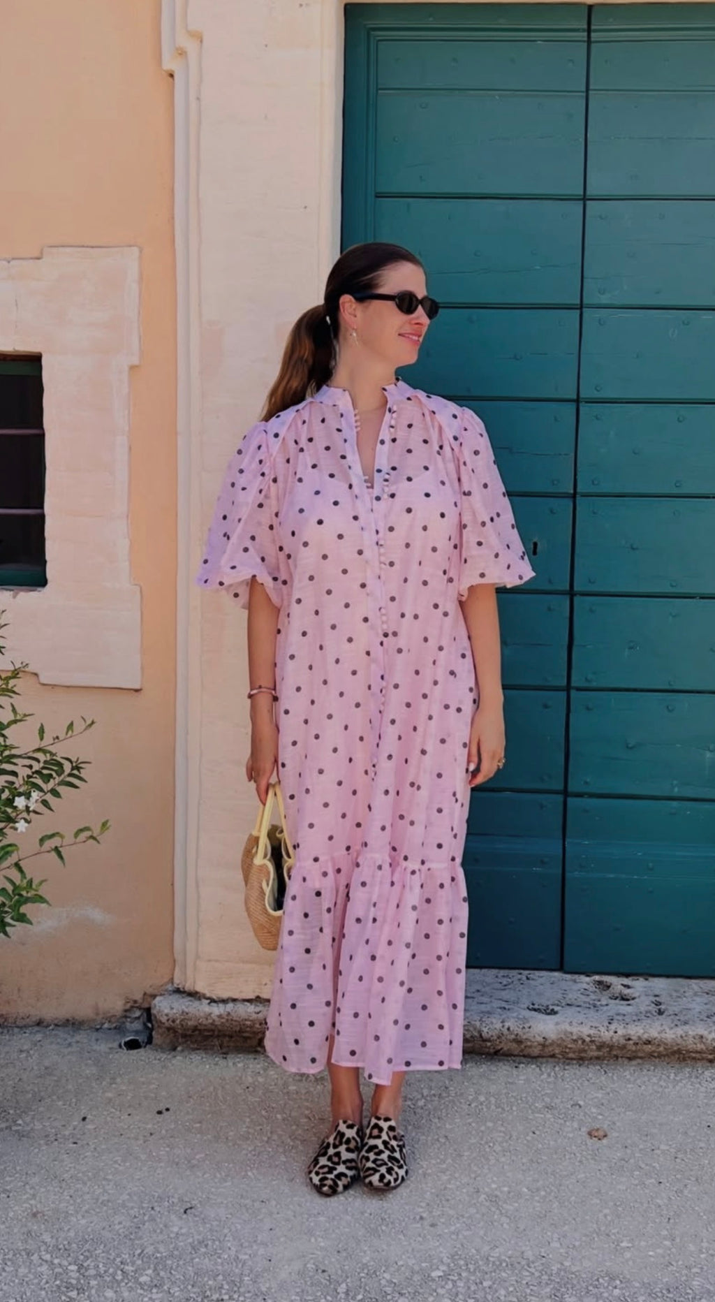 VALIE polka dress PINK