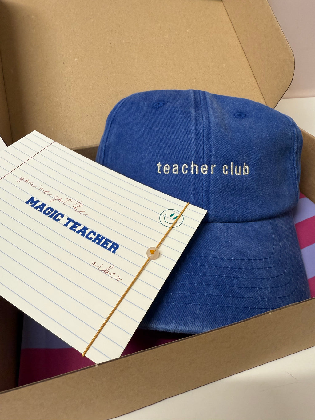 teacher club CAP vintage blue