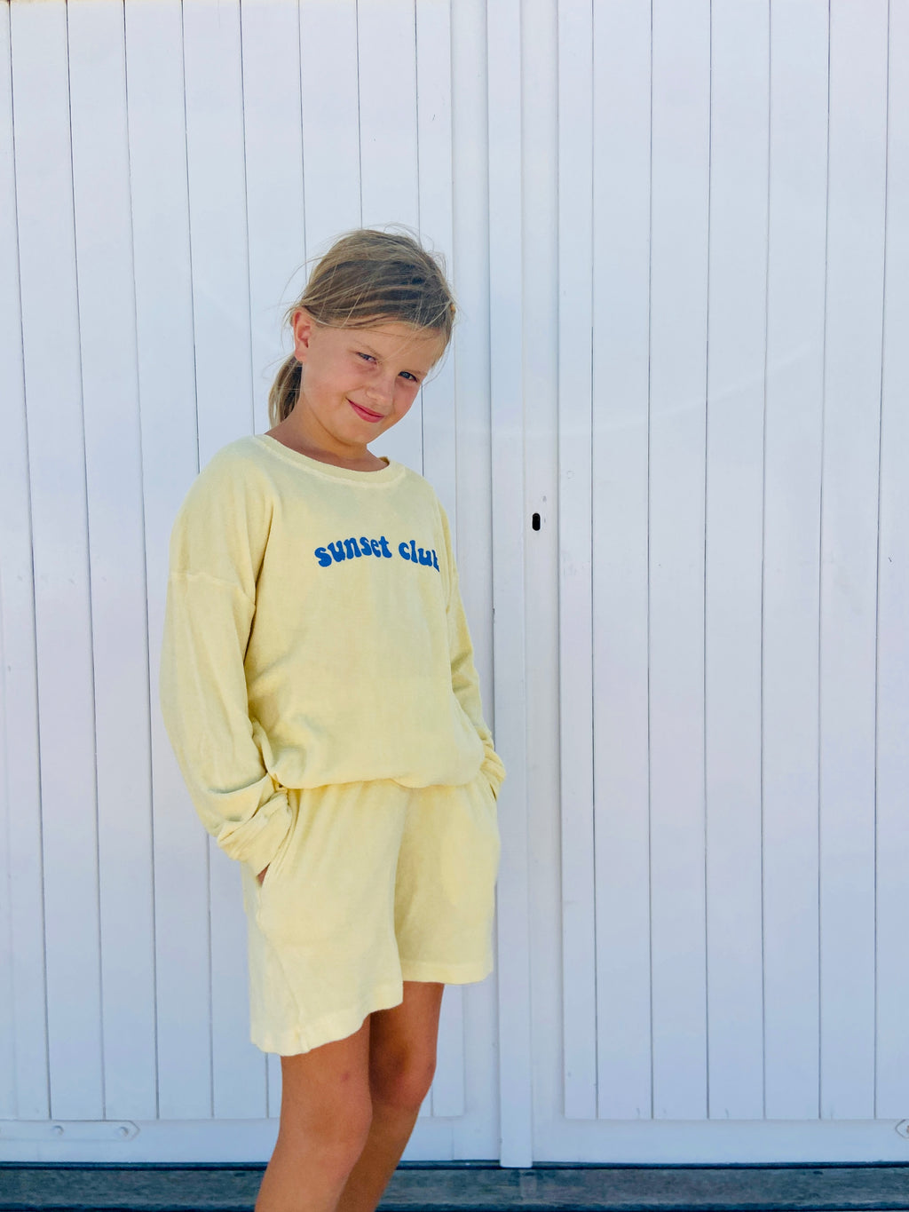 little terry SUNSET CLUB sweatshirt loose fit