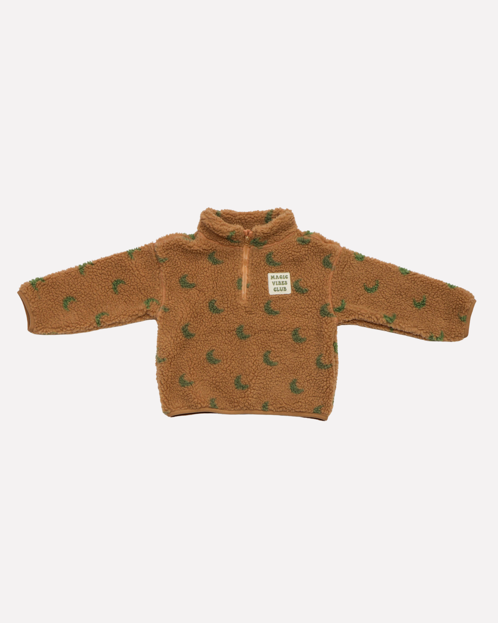 little teddy MOON half-zip sweatshirt