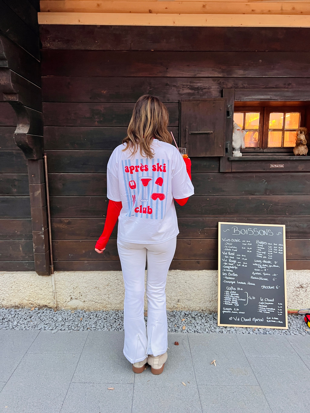 white APRÈS SKI CLUB loose fit