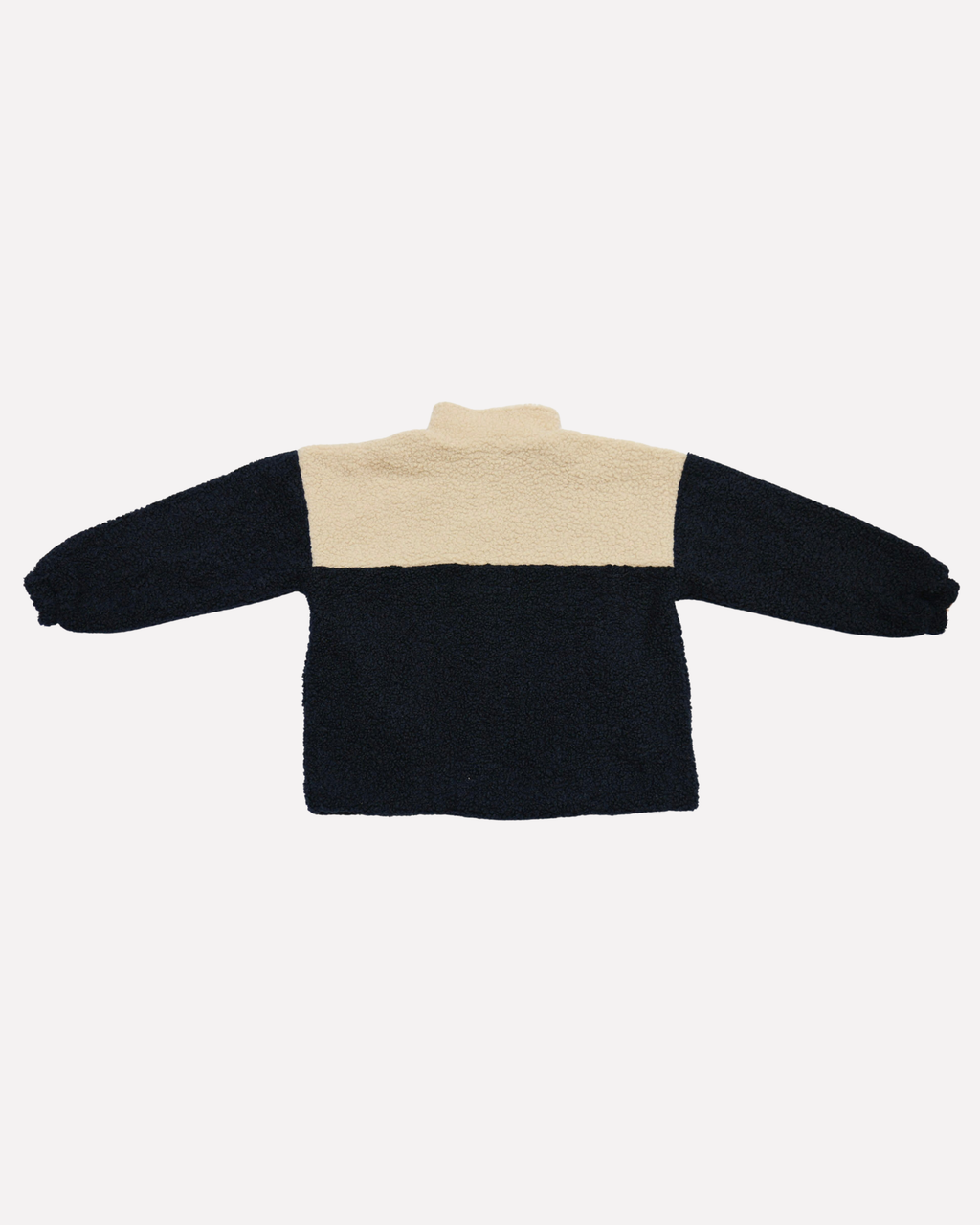 men BEIGE NAVY teddy JACKET loose fit