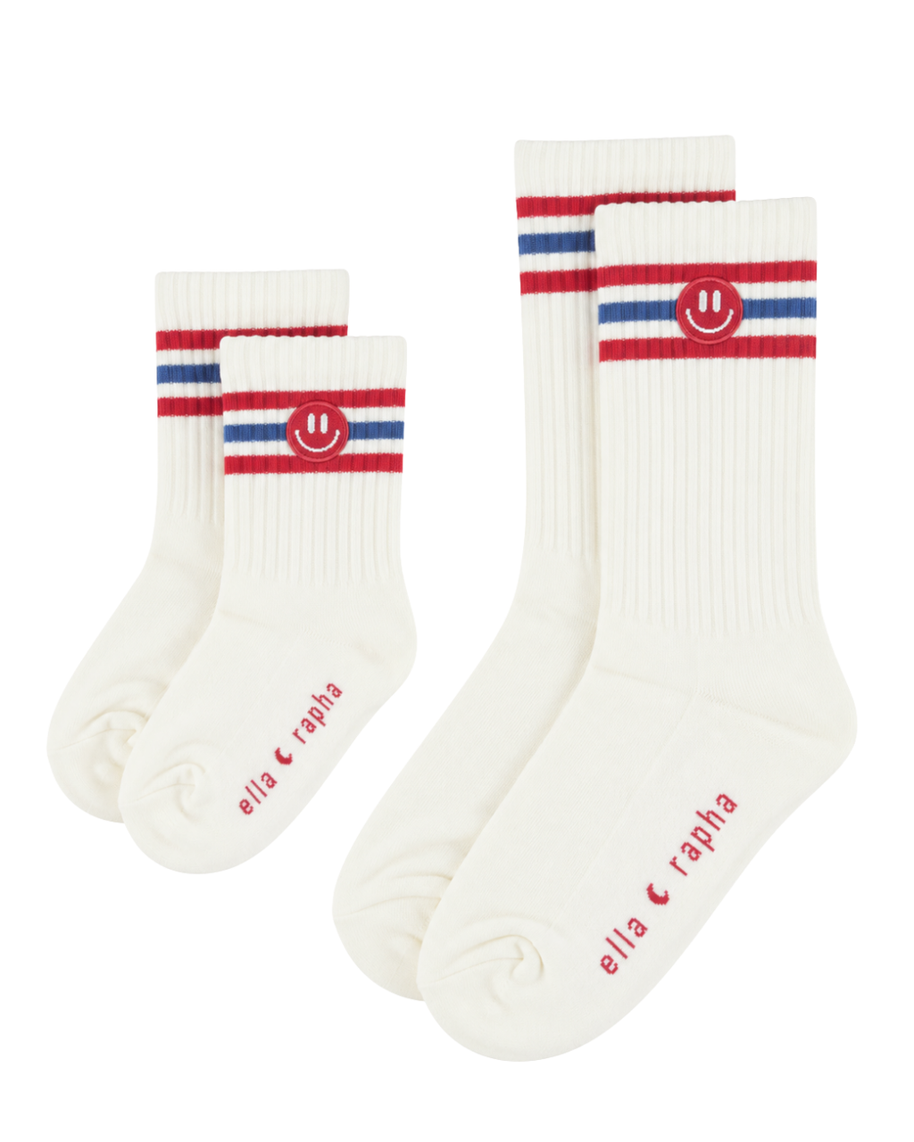 red SMILEY kids socks