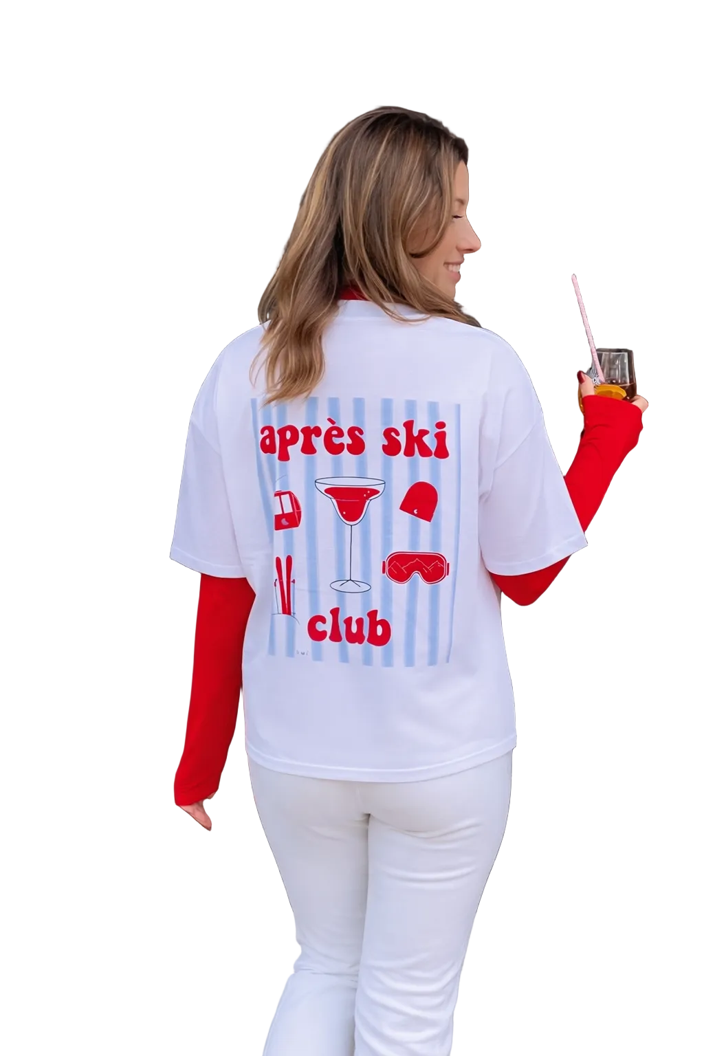 white APRÈS SKI CLUB loose fit