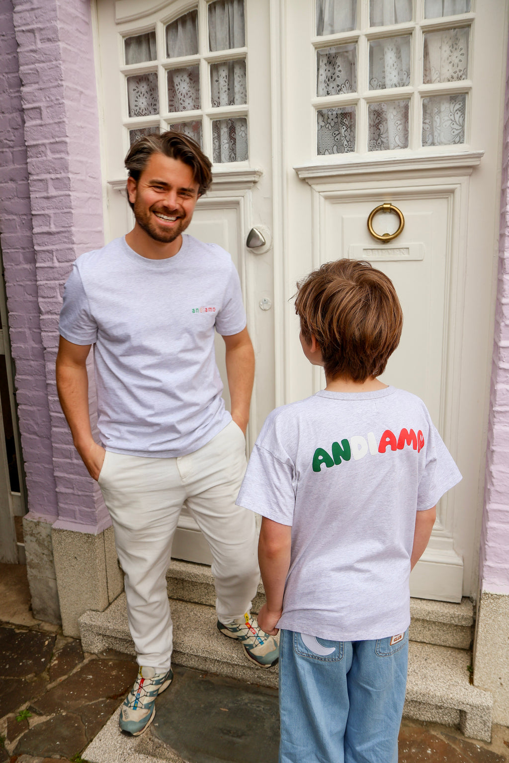 ash grey ANDIAMO t-shirt