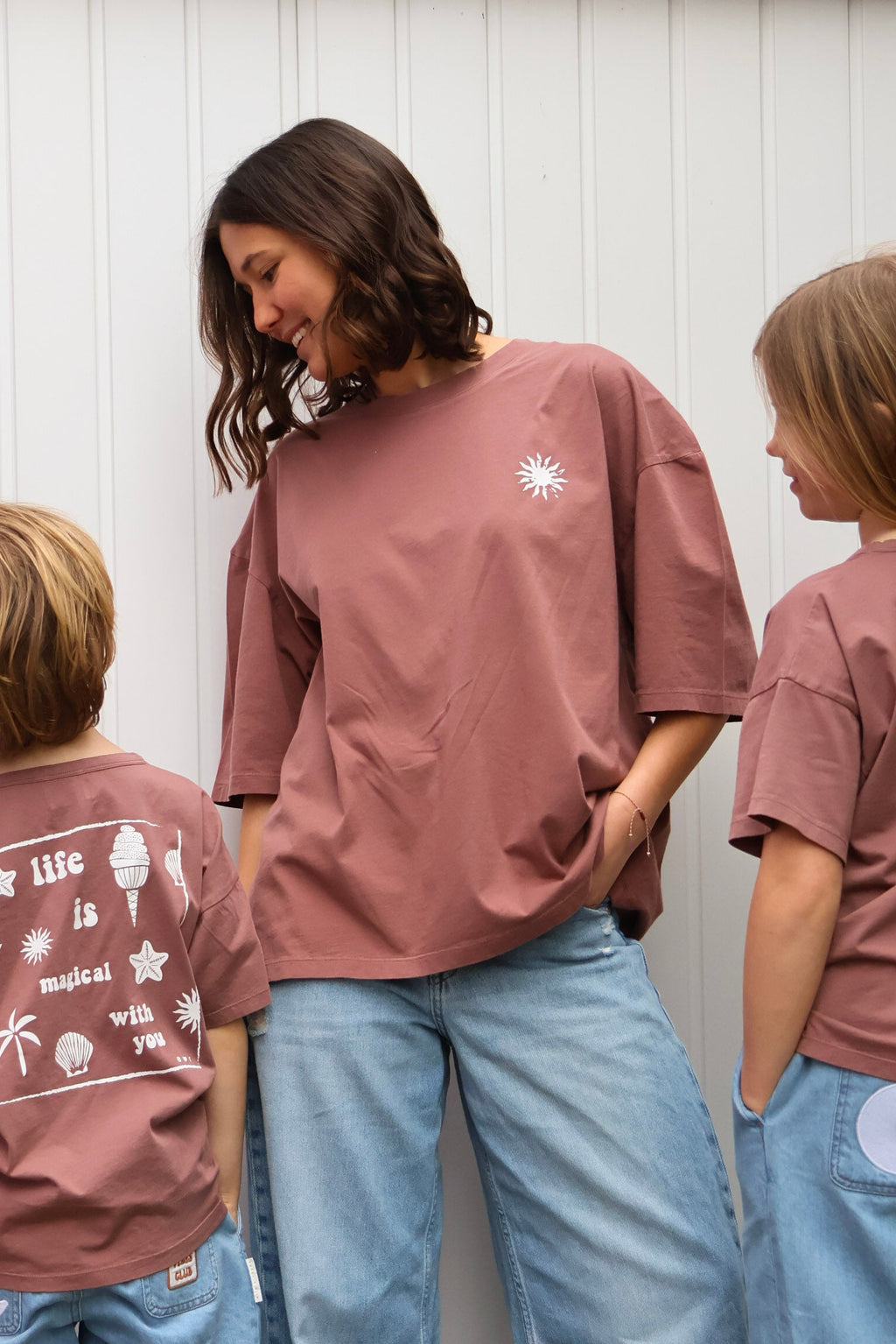 brown MAGICAL LIFE t-shirt loose fit