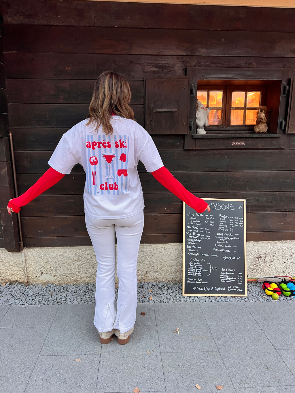 white APRÈS SKI CLUB loose fit