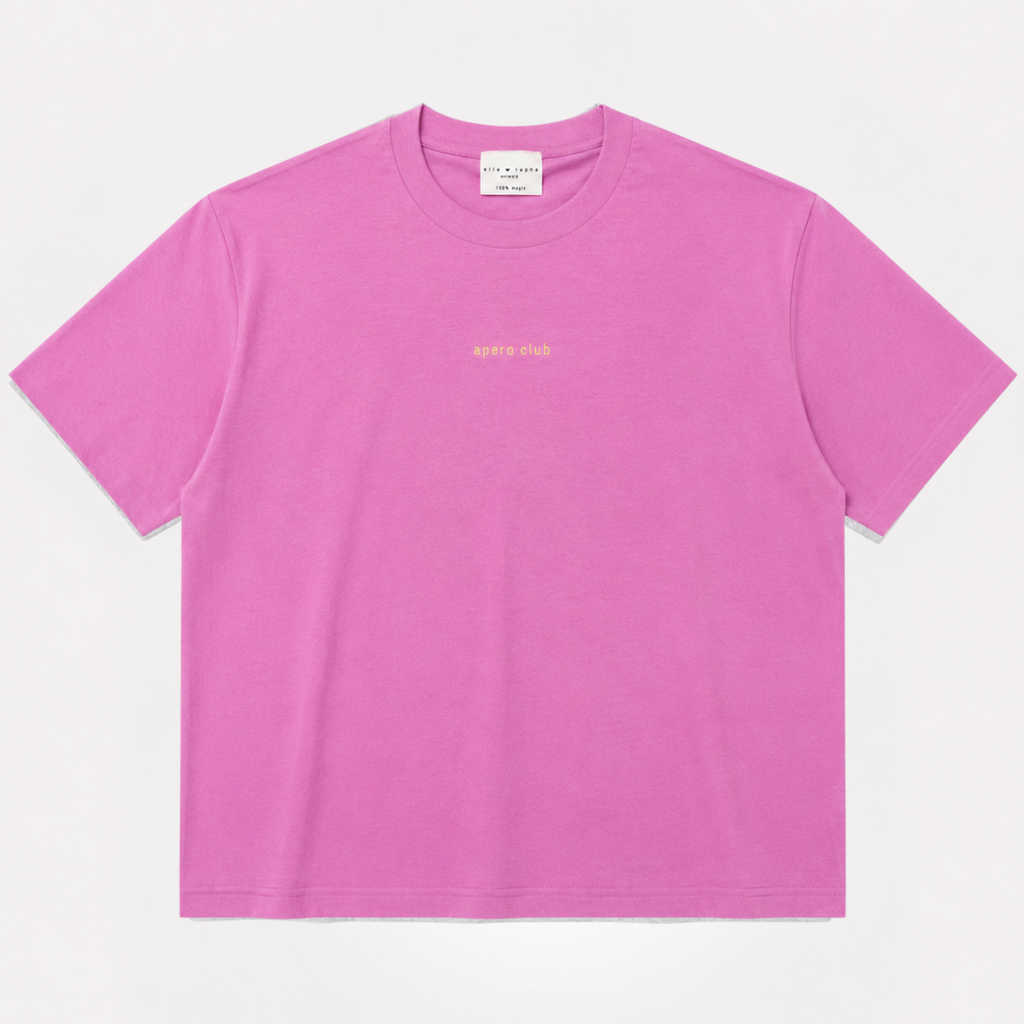 soft pink APERO CLUB loose fit t-shirt