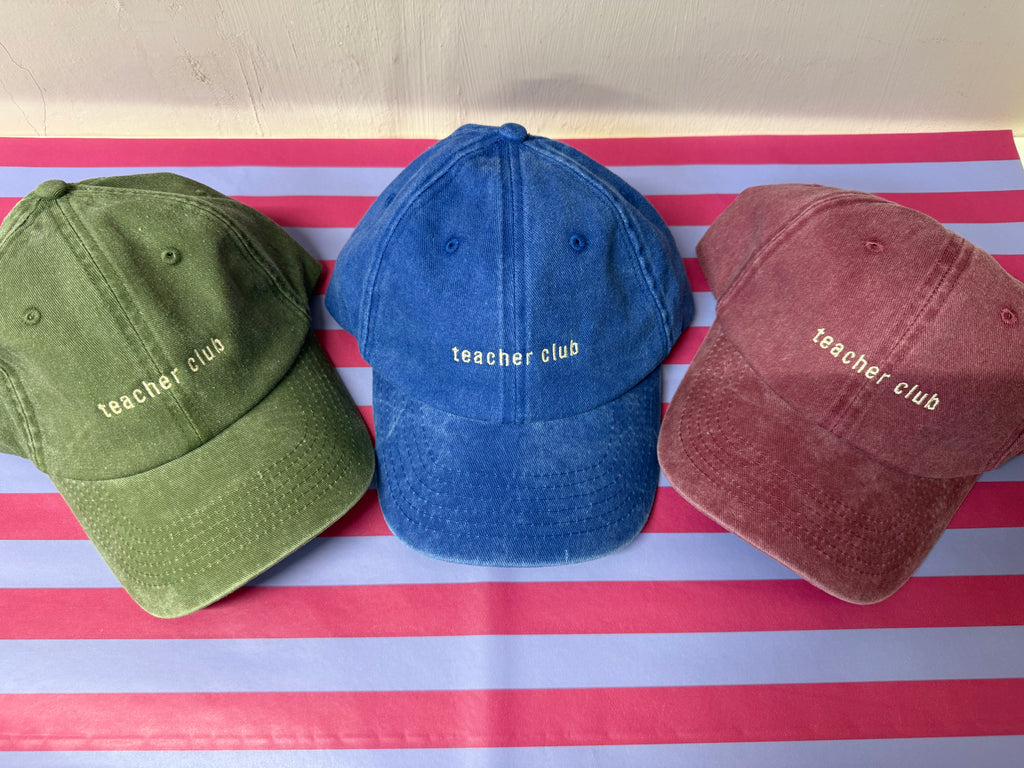 teacher club CAP vintage blue